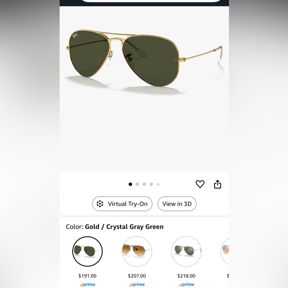 Gold Aviator Sunglasses